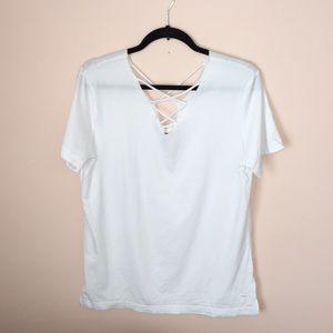 Victoria’s Secret Pink white cross t shirt